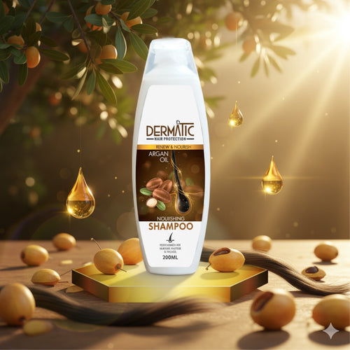 Dermatic Nourishing Shampoo bottle – Argan Oil hair care Pakistan