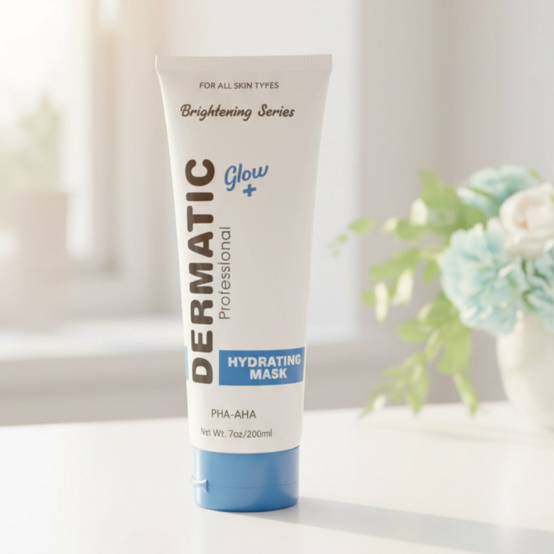 Dermatic Professional Hydrating Mask tube – Glow+ Brightening Series skincare